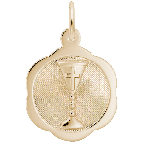 Communion Charm in Yellow Gold Plated
