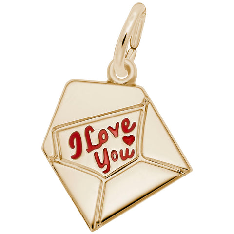 Love Letter Charm In Yellow Gold