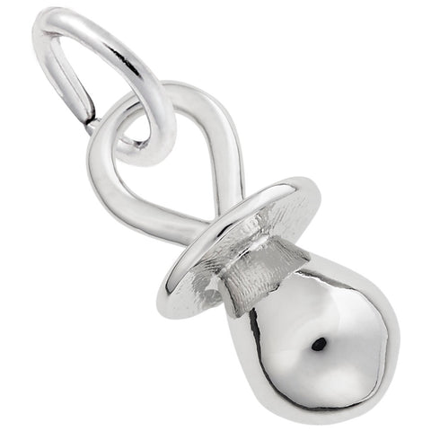 Pacifier Charm In Sterling Silver
