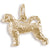 Portuguese Water Dog charm in Yellow Gold Plated hide-image
