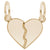 Heart Charm in Yellow Gold Plated