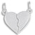 Heart charm in 14K White Gold hide-image