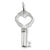Plain Key With Heart charm in Sterling Silver hide-image