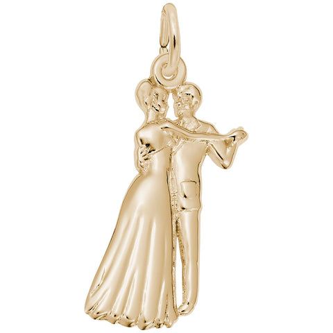 Ballroom Dancers Charm in Yellow Gold Plated