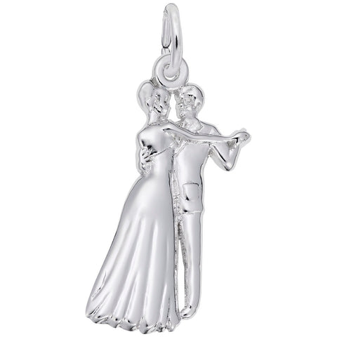 Ballroom Dancers Charm In Sterling Silver