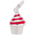 Cupcake - Red Icing Charm In 14K White Gold
