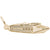 Ocean Liner Charm in Yellow Gold Plated