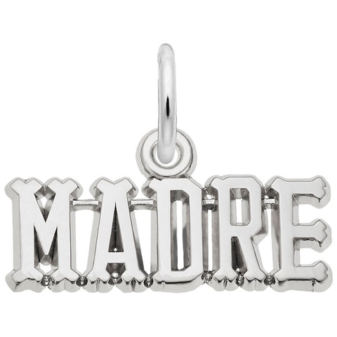 Madre Charm In 14K White Gold