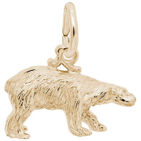 Polar Bear Charm in Yellow Gold Plated
