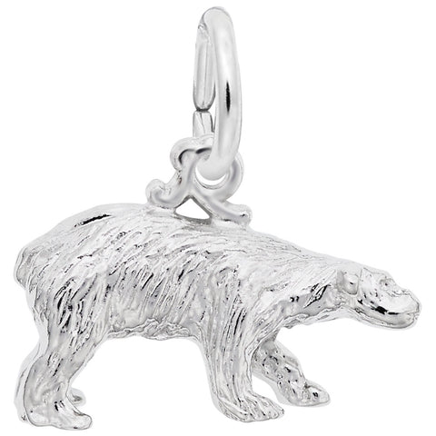 Polar Bear Charm In Sterling Silver