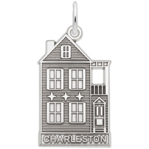 Charleston Row House Charm In Sterling Silver