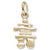 Inukshuk 3D charm in Yellow Gold Plated hide-image