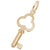 Scallop Key Charm in Yellow Gold Plated
