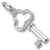 Scallop Key charm in Sterling Silver hide-image