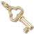 Scallop Key charm in Yellow Gold Plated hide-image