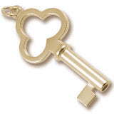 Large Scallop Key charm in Yellow Gold Plated hide-image
