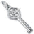 Key With Four Hearts charm in Sterling Silver hide-image