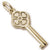 Key With Four Hearts charm in Yellow Gold Plated hide-image