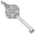 Large Key With November Birthstones charm in 14K White Gold hide-image