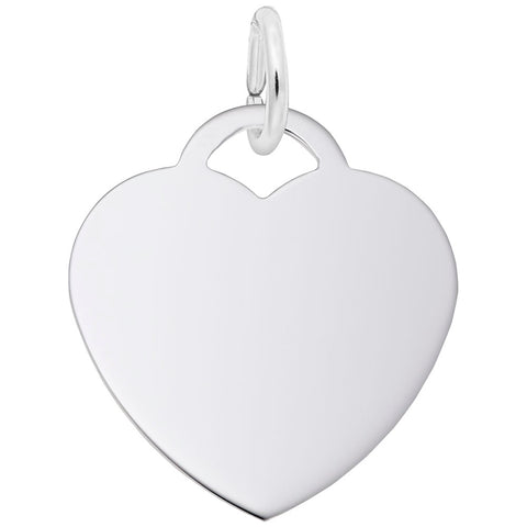 Medium Heart - Classic Charm In 14K White Gold