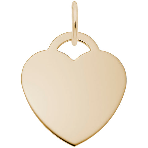 Large Heart - Classic Charm in Yellow Gold Plated
