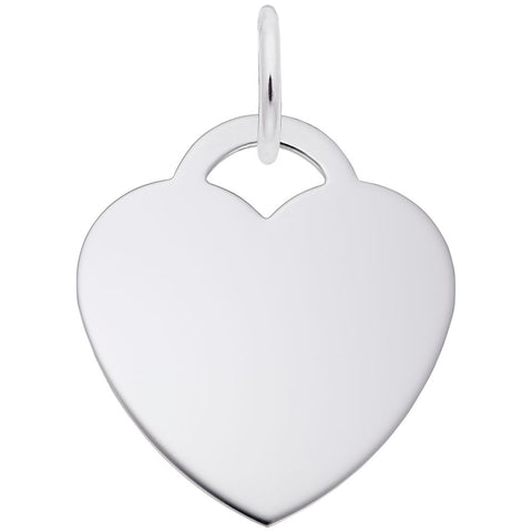 Large Heart - Classic Charm In 14K White Gold