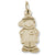 Boy W/Baseball Cap charm in Yellow Gold Plated hide-image