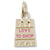 Shopping Bag - Pink Paint Charm in 10k Yellow Gold hide-image