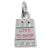 Shopping Bag - Pink Paint charm in 14K White Gold hide-image