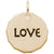 Tag- Love Charm in Yellow Gold Plated
