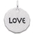 Tag- Love Charm In Sterling Silver