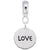 Tag- Love charm dangle bead in Sterling Silver hide-image