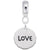 Tag- Love Charm Dangle Bead In Sterling Silver