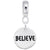 Tag- Believe charm dangle bead in Sterling Silver hide-image