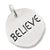 Tag- Believe charm in Sterling Silver hide-image