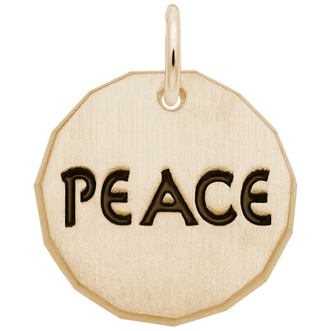 Tag- Peace Charm in Yellow Gold Plated