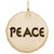 Tag- Peace Charm In Yellow Gold