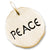 Tag- Peace charm in Yellow Gold Plated hide-image