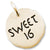 Tag- Sweet 16 charm in Yellow Gold Plated hide-image