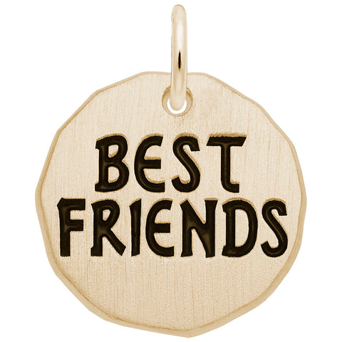 Tag- Best Friends Charm In Yellow Gold