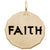 Tag- Faith Charm In Yellow Gold