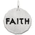 Tag- Faith Charm In 14K White Gold