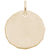 Plain Charm Tag Charm in Yellow Gold Plated