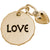 Love Tag With Heart Charm In Yellow Gold