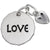 Love Tag With Heart Charm In 14K White Gold