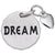 Dream Tag With Heart Charm In Sterling Silver
