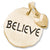 Believe Tag With Heart charm in Yellow Gold Plated hide-image