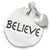 Believe Tag With Heart charm in 14K White Gold hide-image
