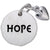 Hope Tag With Heart Charm In Sterling Silver