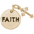 Faith Tag With Cross Charm in Yellow Gold Plated